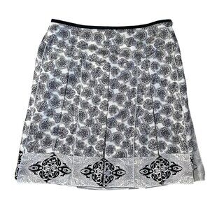 White House Black Market Silk Printed Skirt Size 0
